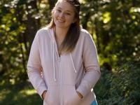 Chubby amateur Fawn Richfield teases nude with her small tits outdoors - Photo #1