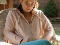 Chubby amateur Fawn Richfield teases nude with her small tits outdoors - Photo #6