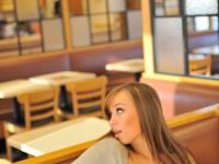 Hottie Capri flashes her tits at the restaurant before posing nude at home - Photo #5