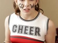 Slutty blonde cheerleader interrupts practice to fuck stepbrother for creampie - Photo #6