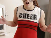 Slutty blonde cheerleader interrupts practice to fuck stepbrother for creampie - Photo #18