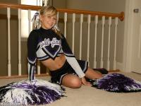 Cute solo girl Teen Kasia exposes herself in her cheer leading outfit - Photo #4