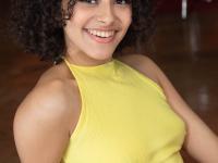 Ebony cutie with curly hair Dani Diaz disrobes prior to having POV sex - Photo #5