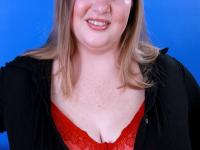Chubby amateur Charlly Moore shows her big juggs and ass before POV sex - Photo #1