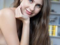 Skinny teen Luna Pica removes her lingerie while getting naked in bare feet - Photo #16