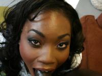 Black babe in uniform Osa Lovely sucking a big dick and has anal sex - Photo #4