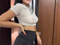 Brunette teen covers up her small tits while changing her underwear - Photo #20