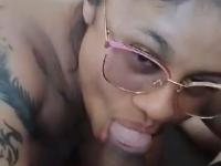 Reality slut with a big ass gets a mouthful of sperm during blowjob action - Photo #6