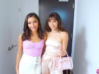 Teen pornstars Judy Jolie & Emily Willis squirt during lesbian sex - Photo #1