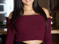 Chubby babe Serena Santos does a striptease while showing off her big ass - Photo #1
