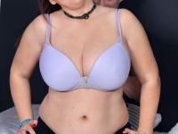 30 plus BBW Laura Titaphia is stripped naked before sex upon a bed - Photo #4