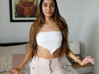 Beautiful babe Paulette Donceles shows her tanned tits and her big ass - Photo #1