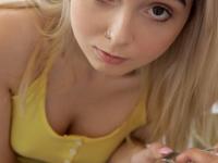 Blonde teen Lexi Lore gets caught banging stepdad in pink panties at breakfast - Photo #1