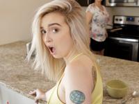 Blonde teen Lexi Lore gets caught banging stepdad in pink panties at breakfast - Photo #17