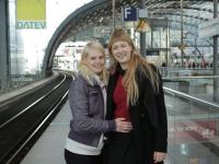 Sweet lesbians flash their titties and go completely naked in the train cabin - Photo #4