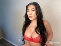 Chubby Asian Laci Aioki removes her panties and shows off her shaved pussy - Photo #1