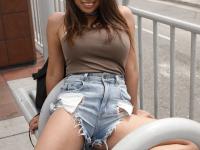 Amateur babe Ella Knox flashes her big boobs and poses in public - Photo #4