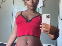 Pretty black girl Paola Axo sticks out her tongue while taking non-nude selfies - Photo #2