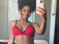 Pretty black girl Paola Axo sticks out her tongue while taking non-nude selfies - Photo #3