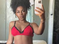 Pretty black girl Paola Axo sticks out her tongue while taking non-nude selfies - Photo #4
