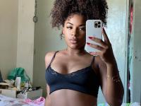 Pretty black girl Paola Axo sticks out her tongue while taking non-nude selfies - Photo #11