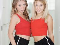 Blondes Emma Bug and Macy Meadows show off their big asses in their panties - Photo #5