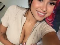 Hot Latina girl with long hair takes selfies in revealing clothing - Photo #8