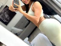Hot Latina girl with long hair takes selfies in revealing clothing - Photo #11