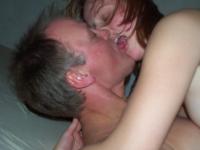 Old & young couple fuck after she takes off her bra and panty ensemble - Photo #14