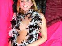 Sexy amateur shows her trimmed pussy and fondles her tits with puffy nipples - Photo #14