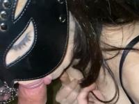 Amateur girl Sexy Alina XXX wears a mask during POV sex acts - Photo #6