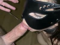 Amateur girl Sexy Alina XXX wears a mask during POV sex acts - Photo #16