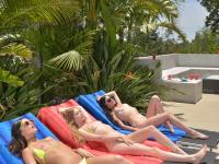 Three dirty teens sucking and fucking a cock in a wild POV foursome - Photo #5