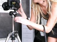 Blonde slut takes photos of her gloryhole experience as she drowns in cum - Photo #3