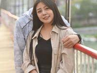 Asian teen Song Yuchuan gets her twat filled in lingerie after a city walk - Photo #5