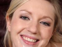 Blonde girl Kylee Reese strips naked prior to giving a POV blowjob - Photo #20