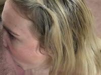 Blonde amateur Ray Ray reveals her big saggy tits and blows a huge dick - Photo #14