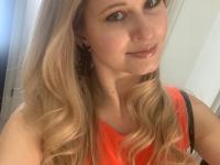 Solo model poses for non-nude shoots in black and orange dresses - Photo #13