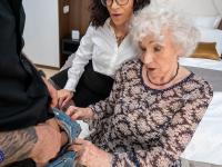 Kinky granny takes part in a threesome with a younger couple - Photo #4