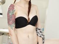 Inked babe with pigtails Anna De Ville gets her butthole blacked deeply - Photo #3