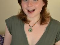 Chubby redhead with big naturals Dawn Honeycrisp masturbating her hairy bush - Photo #1