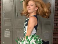 Teen cheerleader gets totally naked in front of change room lockers - Photo #3