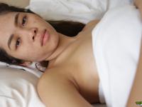 Thai girl Mee poses naked & has her hairy twat rammed in a morning sex session - Photo #1