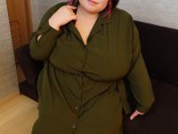 Naughty fatty Doggy Harukaze shows off her big tits on her bed & in the shower - Photo #2