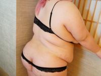 Naughty fatty Doggy Harukaze shows off her big tits on her bed & in the shower - Photo #7