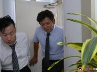 Japanese babe in glasses Nanami Aibu pees before getting fucked in a 3some - Photo #20