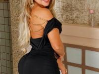 Dirty blonde Latina in black dress goes ass to mouth on the first date - Photo #1