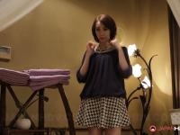 Skinny Japanese wife Aya Kisaki gets her pussy oiled up and massaged - Photo #2