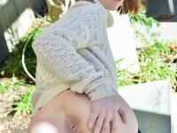 Beautiful MILF Pepper flashes her perky tits and ass in public on a chilly day - Photo #19