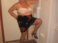 Old woman Girdle Goddess strips to pantyhose in her kitchen - Photo #5